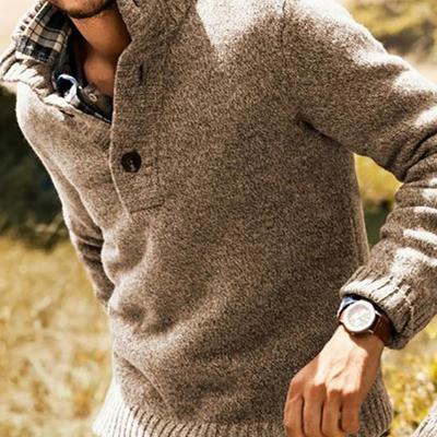 China Fashion Breathable Turn-Down Collar Sweater High Quality Long Sleeve Sweater Men Sweater Men for sale