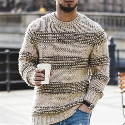 China Hot Selling Men's Breathable Sweaters For 2021 Winter Mans Knitwear Designer Long Sleeve Crewneck Knitted Sweater for sale