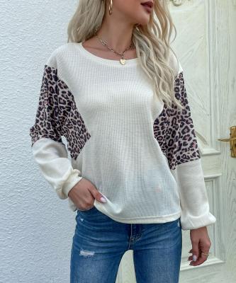 China Fashion Breathable Sweater Autumn Sweater Women Long Sleeve Leopard Knitted Sweater Women for sale