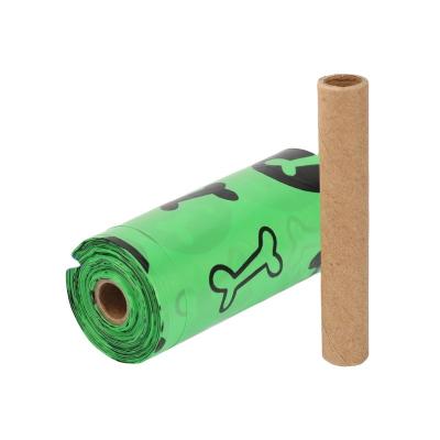 China 16 Rolls Sustainable Green Disposal Compostable Biodegradable Leakage Dog Poop Guaranteed Waste Bag With Dispenser for sale