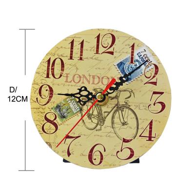 China Classroom Frameless MDF Digital Wall Clock DIY Small Tabletop Toy For Children for sale