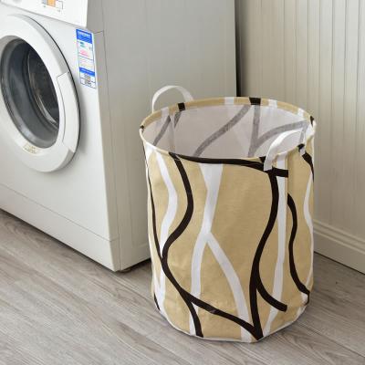 China Canvas Cloth Laundry Hamper Rustic Empty Rack Storage Folding Waterproof Folding Hamper Collapsible Laundry Bag for sale