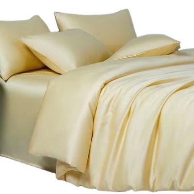 China Ice Silk Nondisposable Nude Sleeping Fiber Tencel Bedding Sheet Comforter Duvet Cover Slippery Sets For Spring And Summer for sale