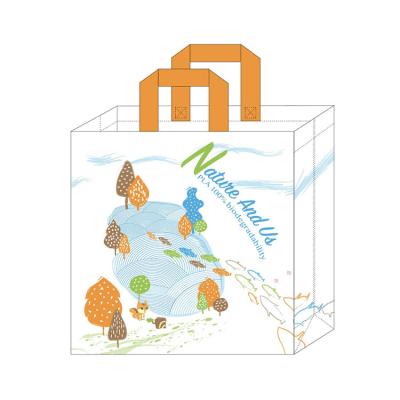 China Food Eco-Friendly Biodegradable Non Woven Material PLA Food Shopping Bag for sale