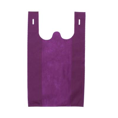 China Eco - Friendly Cheap Non Woven Shopping Bag Spunbond Non Woven Fabric T Shirt Bag for sale