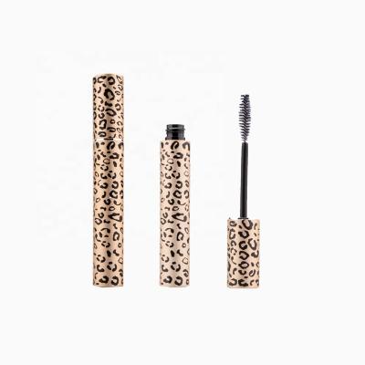 China Leopard 8ml Cosmetic Aluminum Mascara Tube Packaging Cosmetic Tube Aluminum Mascara Container for sale