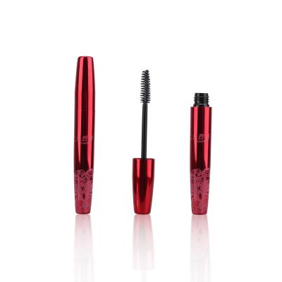 China Cosmetics Custom Mascara Container Oval Red Empty Mascara Tubes With Brush Mascara Packaging for sale