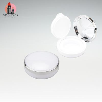 China Custom Recyclable Private Labels VISONPACK Loose Powder Contract Case Blush Air Cushion Base With Logo Design Round White Box Green for sale