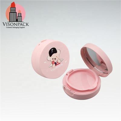 China VISONPACK Air Cushion Case Powder Packaging Pink VISONPACK Air Cushion Case Powder Packaging Small Pink Plastic Empty Makeup Contract Case for sale