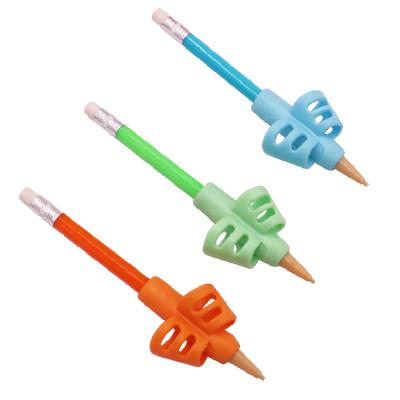 China Wholesale Nontoxic Two-fingers Writing Aid Pen Mechanical Pencil Soft Rubber Grip For Kids for sale