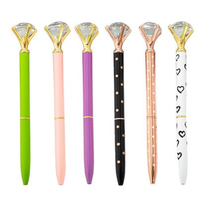 China office & Multicolor Ball Pen Diamond Ball Point Pen High School Quality Pen for sale