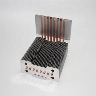 China FM Customized 130w Copper Tube Fin Aluminum Heatsink Rectangular Heatsink Cooler For LED Lighting FM-SCPH-0010 for sale