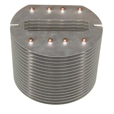 China FM OEM Customized Stamping Parts Copper Tube Fin Radiator Radiator Heatsink FM-SCPH-0008 for sale