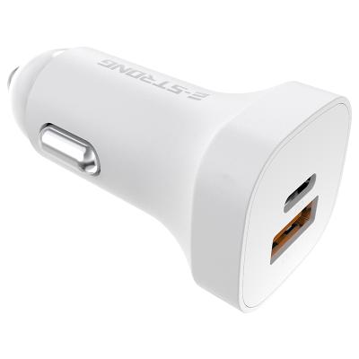 China Mobile Phone/Ipad/Camera/PDA/MP3 Type C Fast Power Charging QC3.0 18W Palladium USB C Car Charger Dual Port USB Block A To USBC Cargador for sale