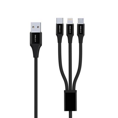 China Etc.electronic mobile phone product factory direct sale fabric braided type-c 3 micro in 1 usb to micro usb cable for sale