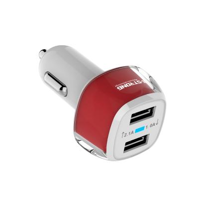 China Car Accessories Factory Hot Sales Aluminum Car Accessories 12-24V Dual Usb Fast Car Charger for sale