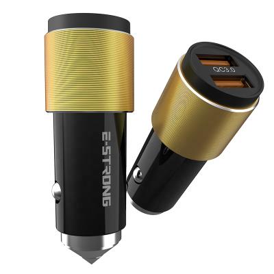 China Lighter Mobile Phone/Car Ipad/Camera/PDA/MP3 Cigarette Charger 2 USB Ports Type One 3A Fast Charging USB In-Car Charger For Mobile Phone for sale