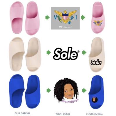 China Fashion Trend Original LOGO Custom Low MOQ High Quality Slippers Brand Slipper ShoesYeezy Ladies Slippers Slippers for Women and Men for sale