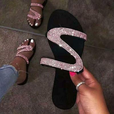 China New style fashion trend ladies summer slippers hot sale big size flat beach sandals slides slippers for women for sale