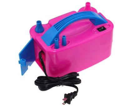 China Family Homes 110V 600W Dual Spout Rose Red Electric Balloon Inflator Portable For Decoration Balloon Electric Compressor for sale