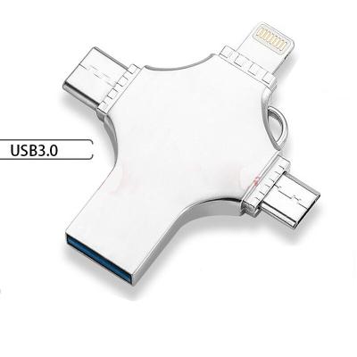 China Promotion Gift USB 3.0 OTG Usb Flash Drive 4 In 1 Flash Drive For Phone & Mac With Factory Price Te koop