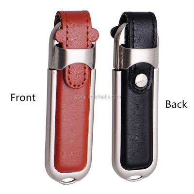 China Promotional Gift Leather Flash Pen Drive 2.0 Flash Disk USB 3.0 Memory Stick for sale