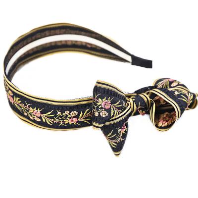 China OEM Crystal Headband Accessories Ladies Hair Decoration Bellona Pelo Brooch Shape Colorful Custom Hair Band for sale