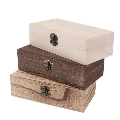 China China Hinged Pine Wood Box With Printing Logo On Lid for sale