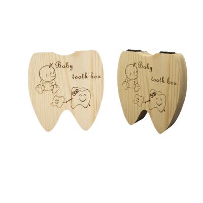 China China Factory Sale Cheap Customizable Wooden Milk Tooth Box for sale