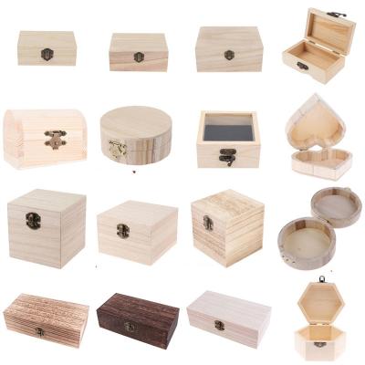 China China Rectangle Packing Crate Wooden Storage Case Pine Wood Box With Lock for sale