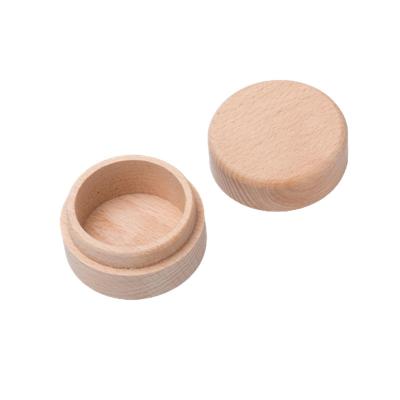 China China Round Wooden Salt Box With Swivel Closure Magnetic Lid Bamboo Salt Box For Kitchen for sale