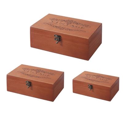 China China Simple Unpainted Gift Box with Hinged Lid for Tool Toy, Large Creative Wooden Deco Storage Box for sale