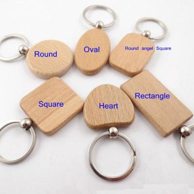 China China Custom Gifts Handmade DIY Key Chain Wooden Key Indicator with Split Ring Key Chain for sale