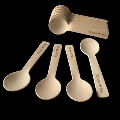 China Low MOQ New China Ice Cream Scoop Magnum Wooden Spoons/Sticks With Logo for sale