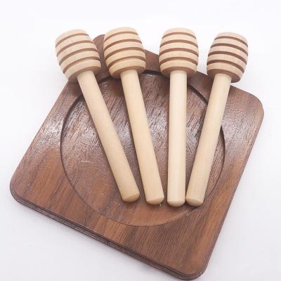 China China factory price wooden stirrer pot with Mini Wooden Honey Dipper Stick for sale