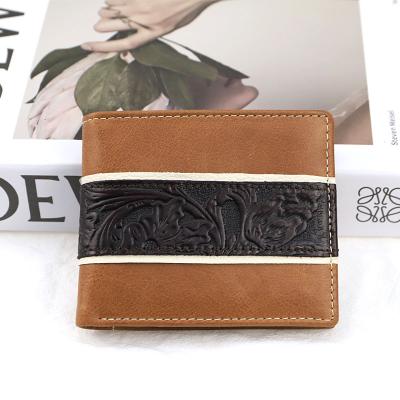 China OEM Real Shorts Waterproof High Quality Genuine Leather Slim Wallets Flip Id Window Bifold Wallet Leather Credit Card Holder With Zipper for sale