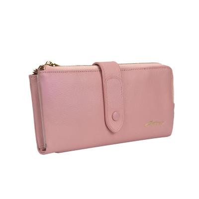 China OEM Lady Waterproof Leather Mobile Wallets Long For Phone And Cash for sale