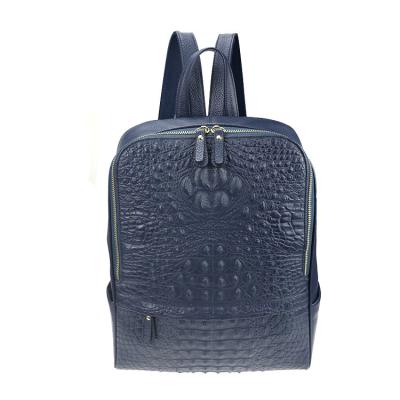 China Custom Vintage OEM Crocodile Shoulder Bag Genuine Leather Backpack For Women for sale