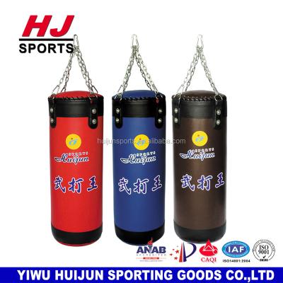 China Boxing HJ-G2018C Factory Supply Martial Arts Goods PU Leather Boxing Sandbag With Chain for sale