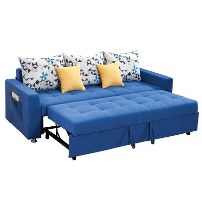 China Factory extendable l sectional push-pull multifunctional shape strength sofa with bed fabric furniture living room sofa bed for sale