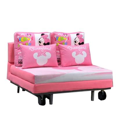 China Extendable Small Family Foldable Children's Furniture Double Desk Study Lunch Break Fabric Sofa Bed for sale