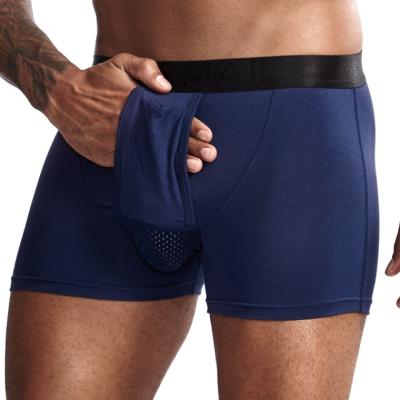 China Multi Functional Gun U Modal Convex Separation Health Antibacterial Men's Underwear Youth Physiological Boxers for sale