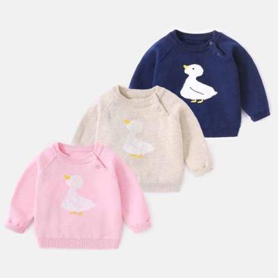 China Winter Breathable Crewneck Little Duck Jacqua Baby Clothinrd Baby Sweater Knittedg for sale