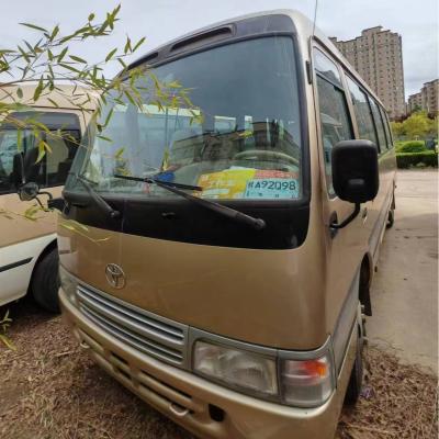 China compact Petrol Used Mini Bus Toyota Coaster City Shuttle 20 Person for sale