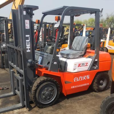 China Diesel Heli K35 Used Forklift 3.5 Ton Ergonomic Design for sale