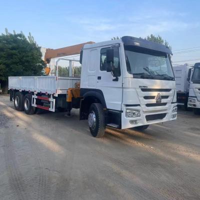 China Used Crane Truck Howo 371 375 6x4  Secondhand Sinotruk  12T for sale