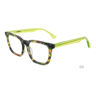 China 2021New Fashion Myopic Popular Brand Brand Eyeglass Frame Acetate Glass Optical Frame in stock ready for sale