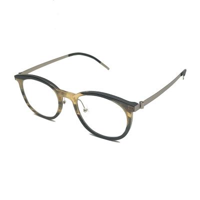 China 2022 new design myopic eye buffalo horn optical glasses frames italy style horn eyewear lindbe frames for sale