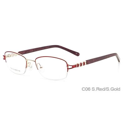 China New model myopic frame fashion optical frame women eyewear glasses prepare running dimond half frames for sale