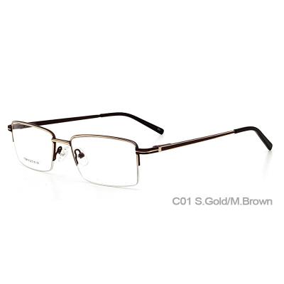 China Men's eyewear metal optical frames myopic frame ventage metal demo luxury high quality high quality lens for sale